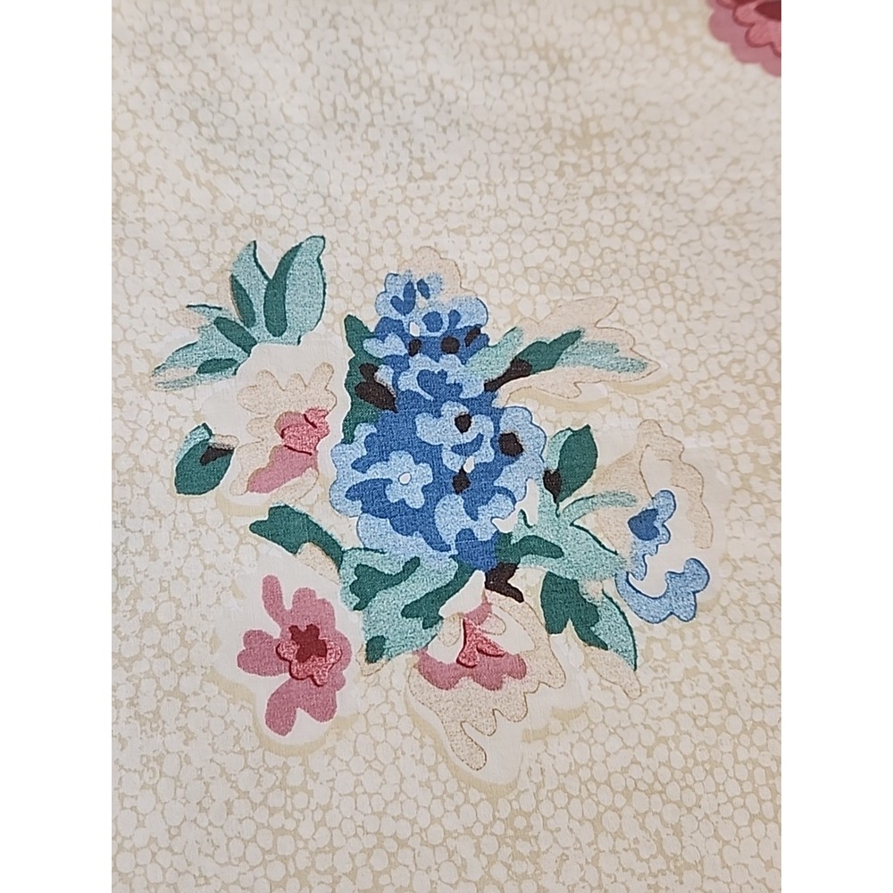 Set 2 Vintage WAMSUTTA Pillowcases King Eyelet FLORAL Supercale Yellow USA 1992 - Picture 7 of 12